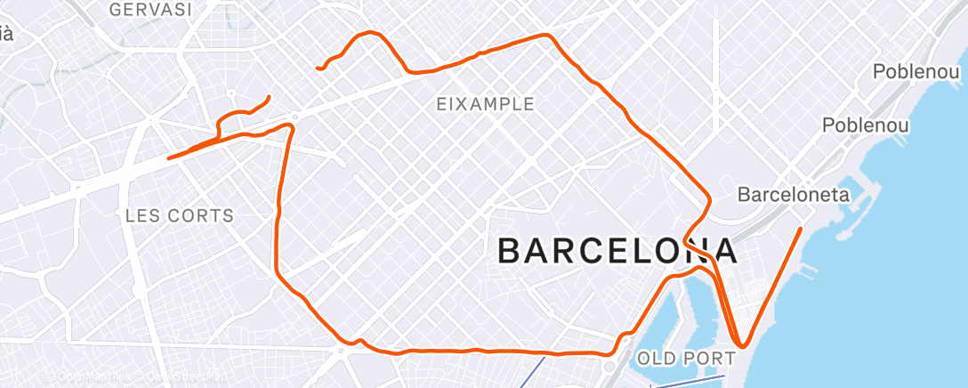 Map of the activity, Morning Run
