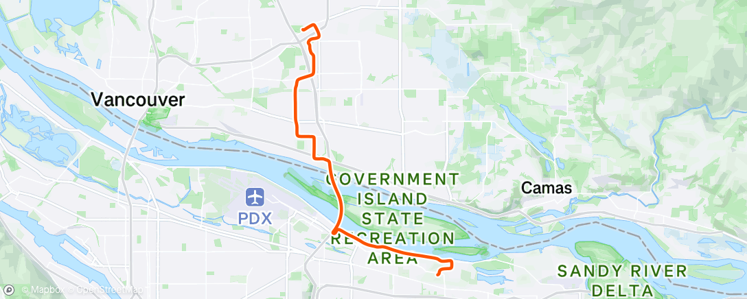 Map of the activity, Lunch Ride