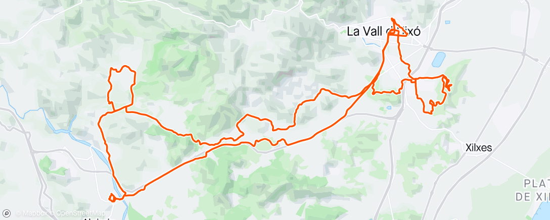 Map of the activity, Ruteo con OMAR de la vall.
