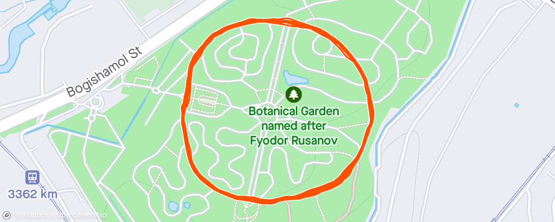 Map of the activity, Кросс 1ч40мин