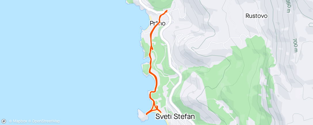 Karte der Aktivität „89.8 (#Sveti Stefan, Montenegro)”