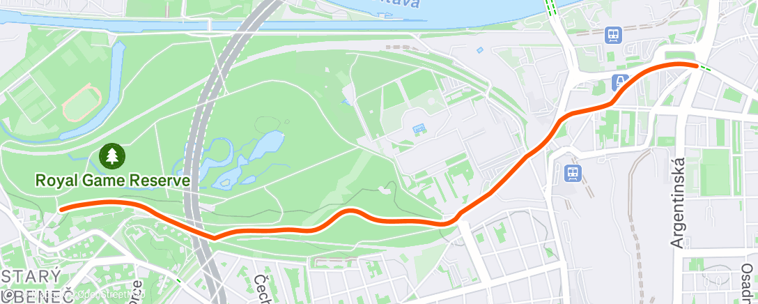 Map of the activity, Morning Run