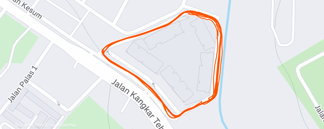 Map of the activity, Evening Run