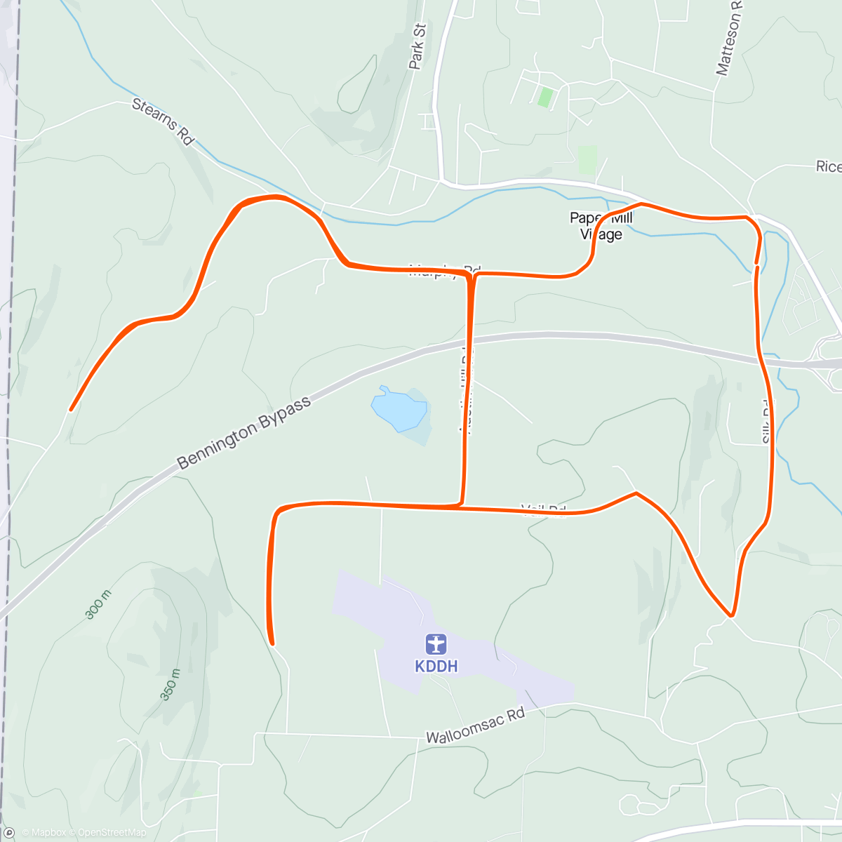 Map of the activity, Roller Ski - V2 Climbs