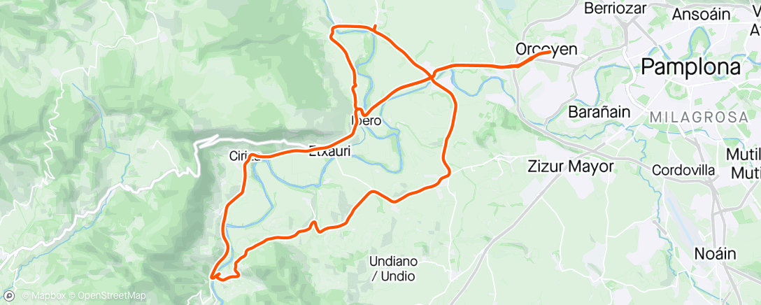 Map of the activity, Pre Navarra Classic