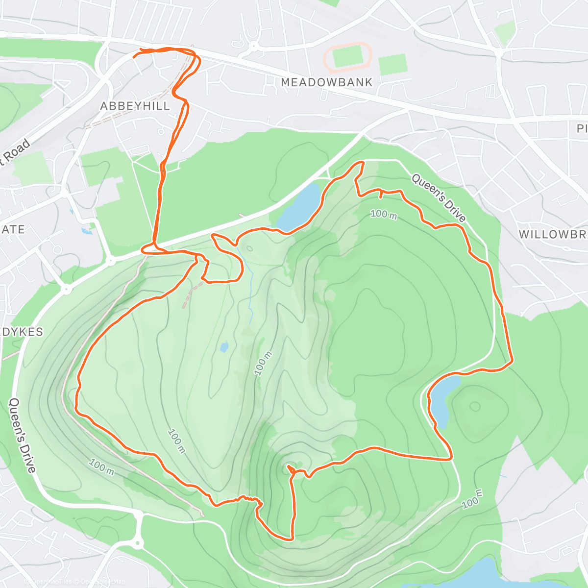Map of the activity, Holyrood bop