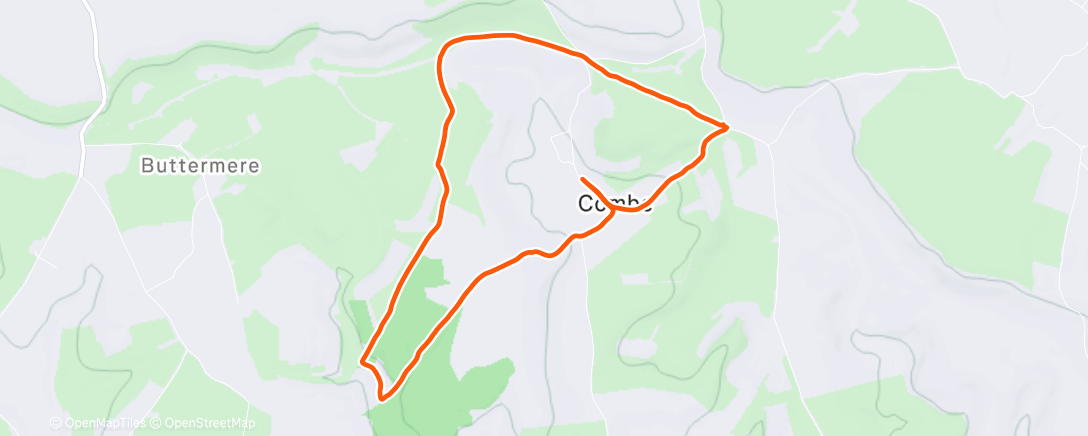 Map of the activity, Lunch Hike