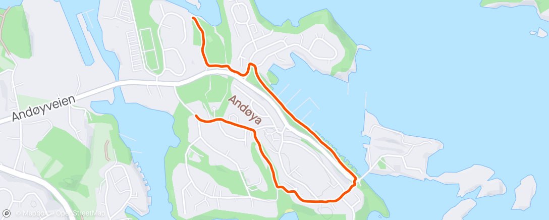 Mapa da atividade, Kristiansand, Andøya