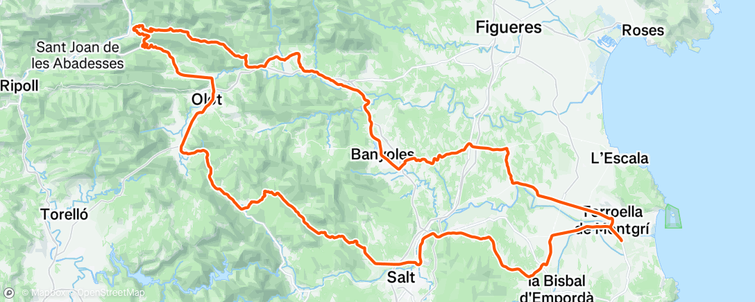 Map of the activity, 6hours of town sign sprints 😅