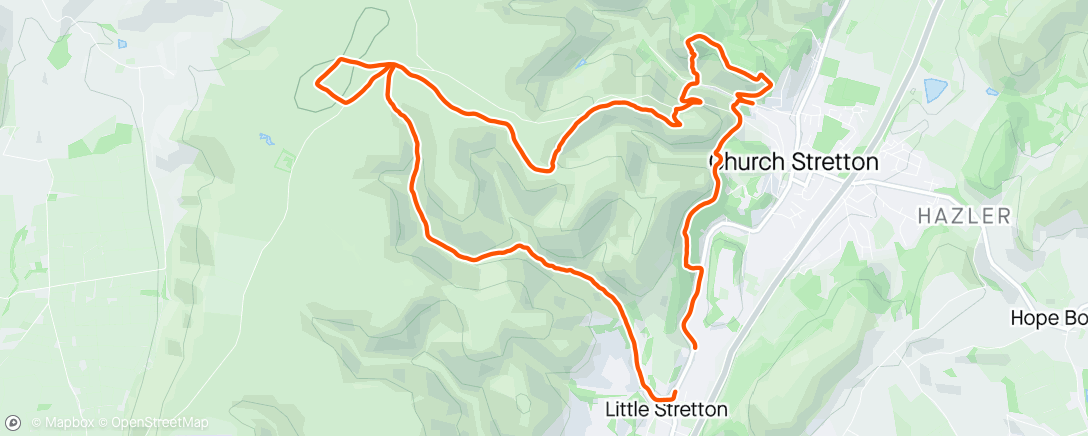 Map of the activity, Salomon weekend run #2