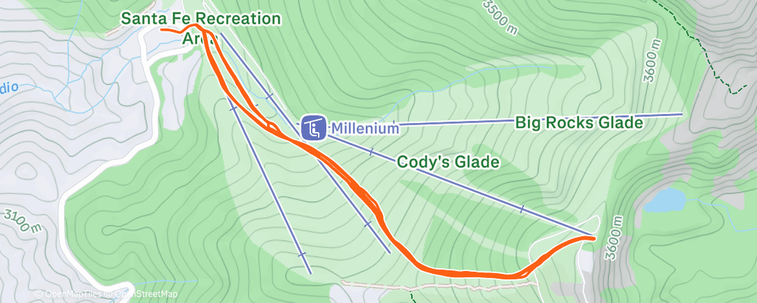 Карта физической активности (Afternoon Ski)