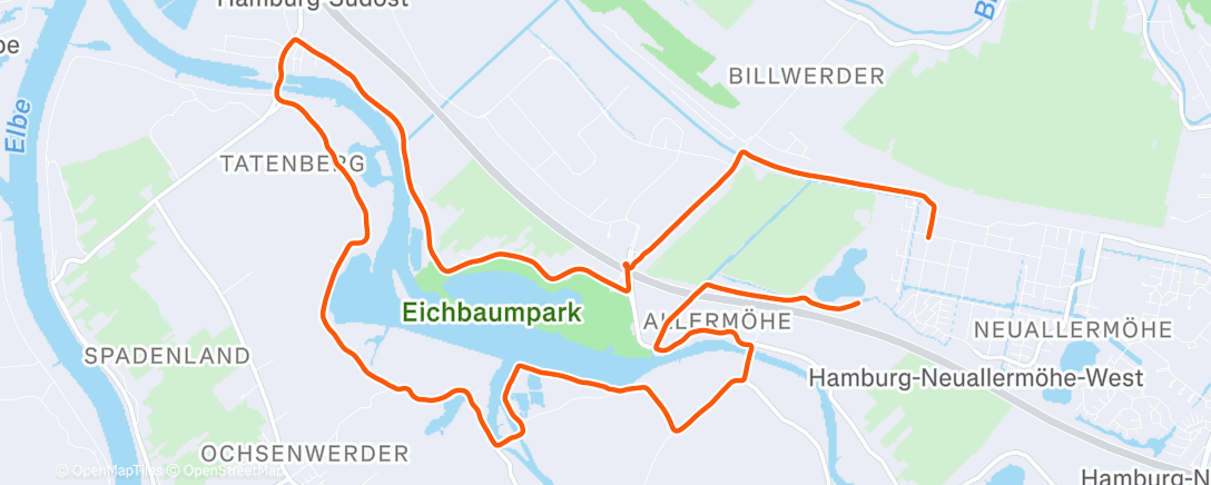 Map of the activity, Mittagsradfahrt