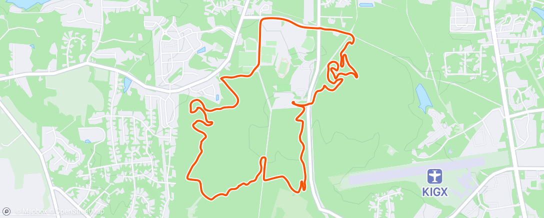 Map of the activity, Mountain Bike Ride (NICA practice)