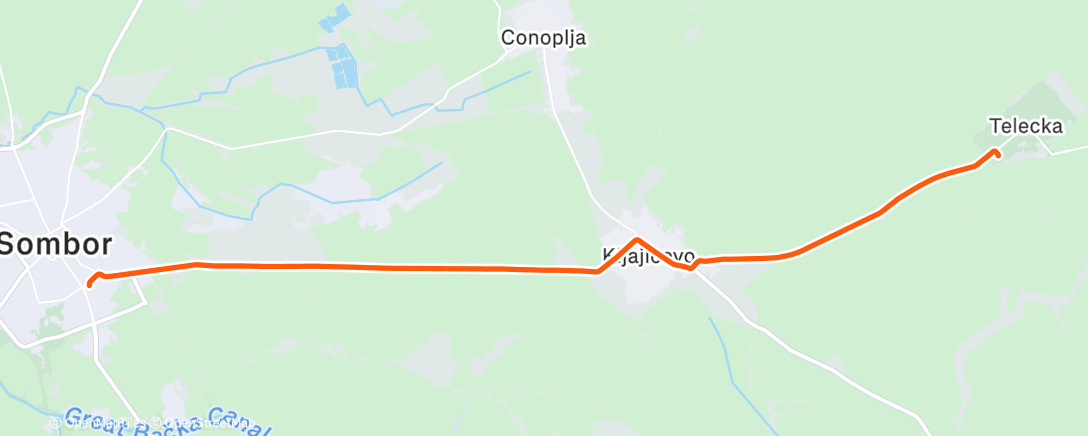 Map of the activity, Дневной велозаезд