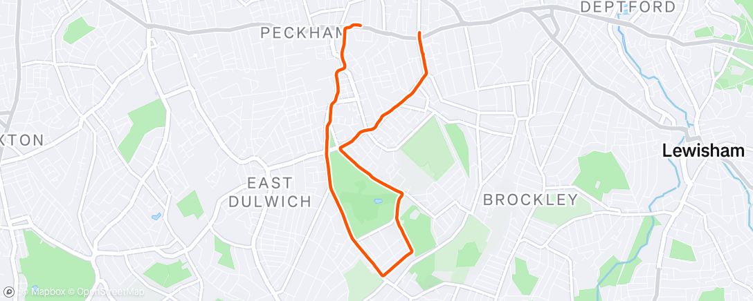 Map of the activity, Morning Run