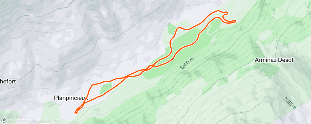 Map of the activity, Lunch Nordic Ski, classic