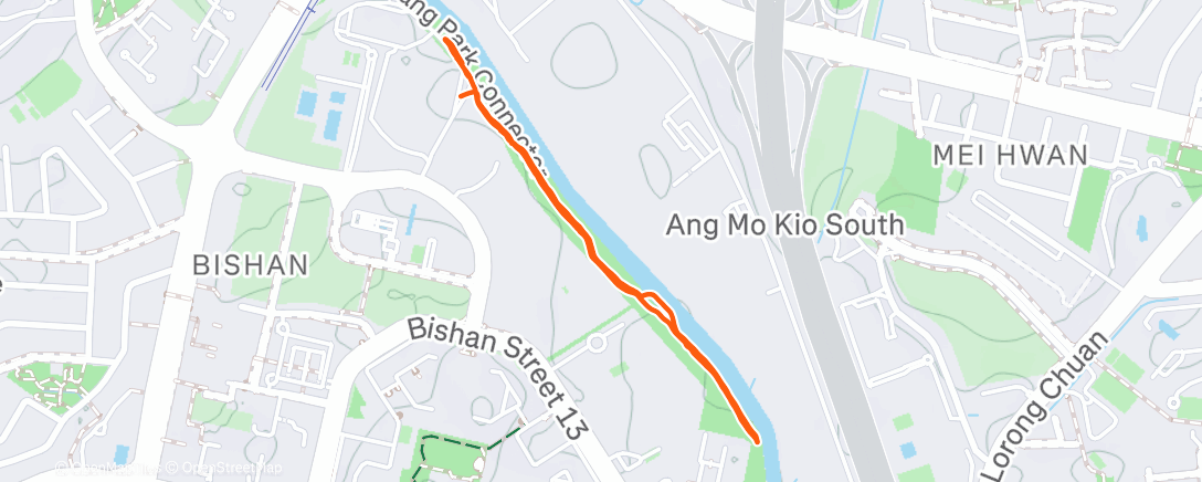 Map of the activity, Night Run