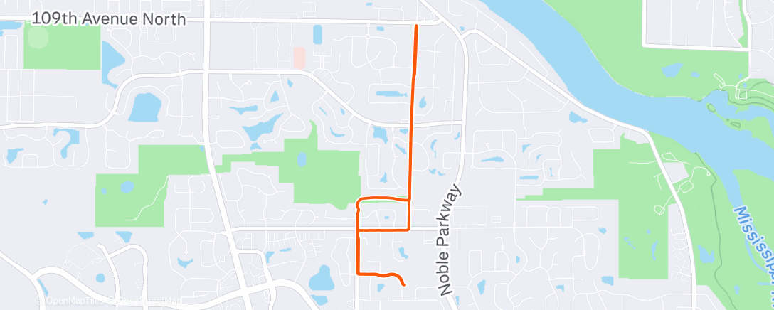 Map of the activity, Morning Run