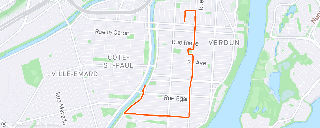 Carte de l'activité I ran back Strava is the one who stopped running