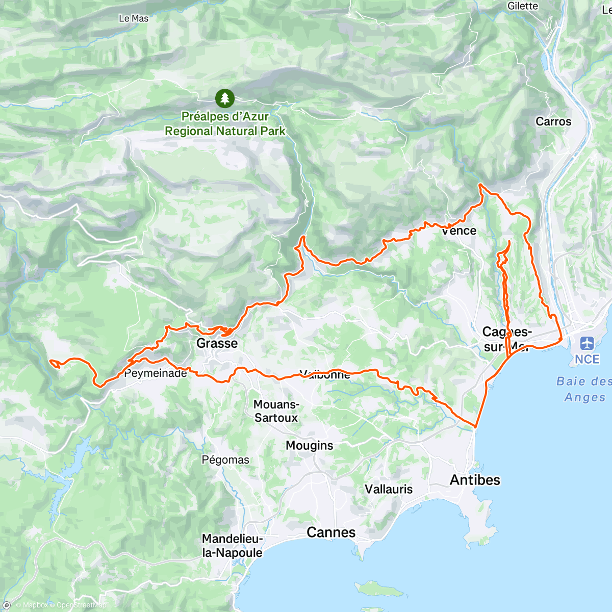 Map of the activity, 4h30 / force