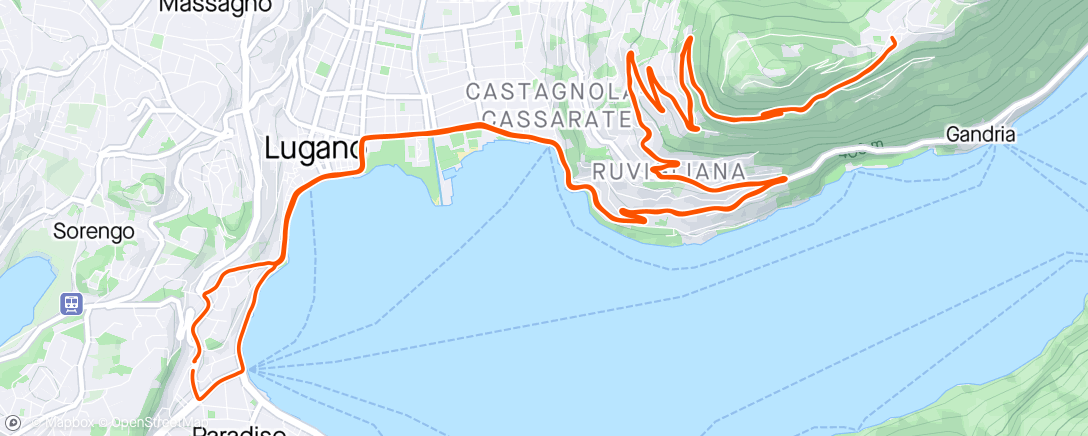 Map of the activity, Lugano