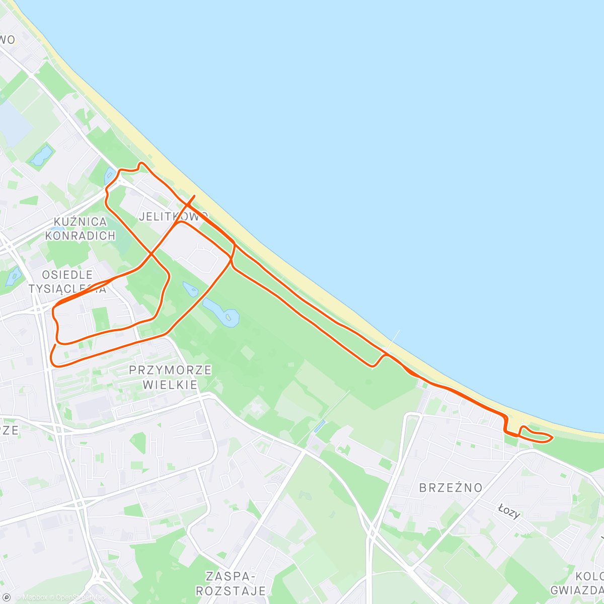 Map of the activity, Carrera de noche - 11km + 15rytmòw