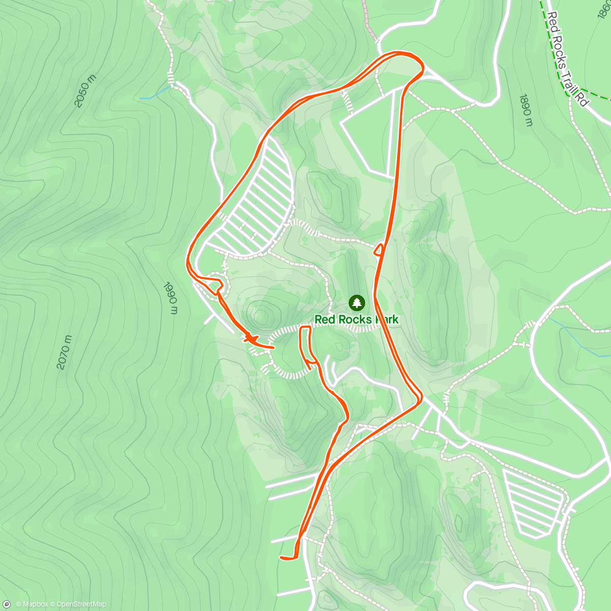 Map of the activity, Red Rocks Hiking Tour