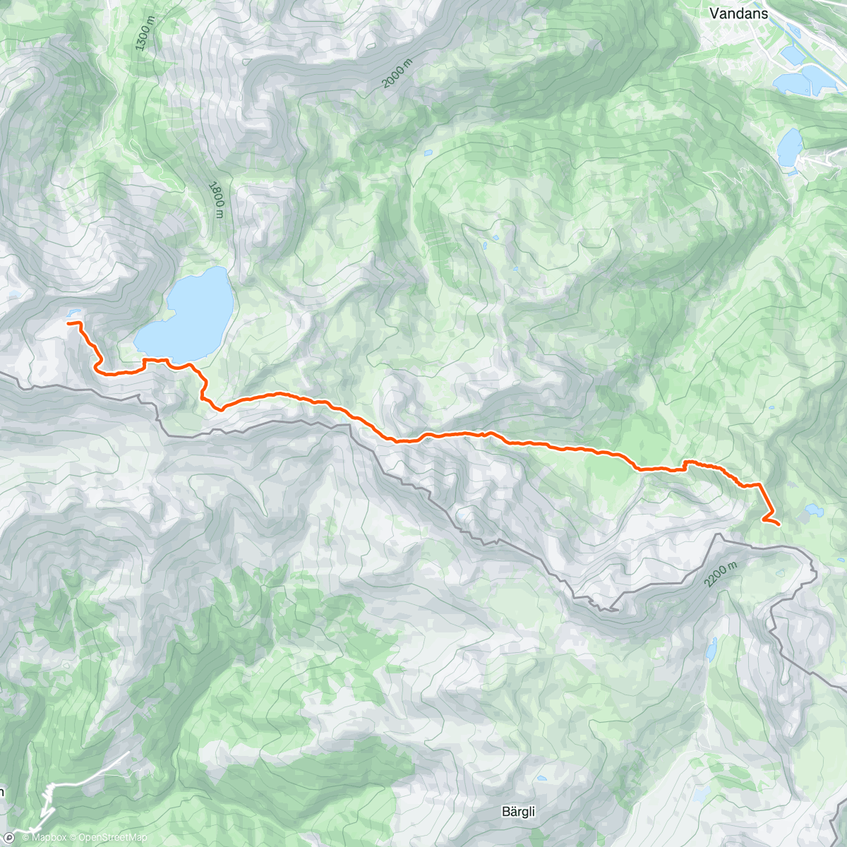 Map of the activity, Fastpacking Day 4 / Sending it 💨