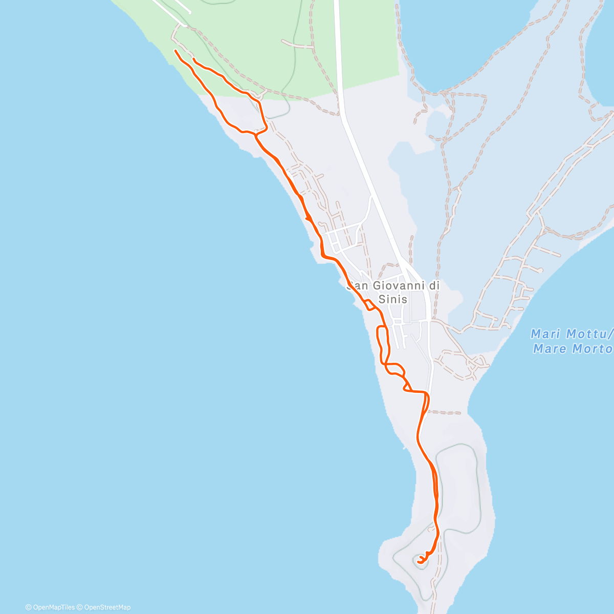 Map of the activity, Afternoon Trail Run