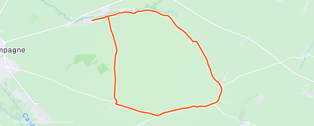 Map of the activity, Afternoon Ride