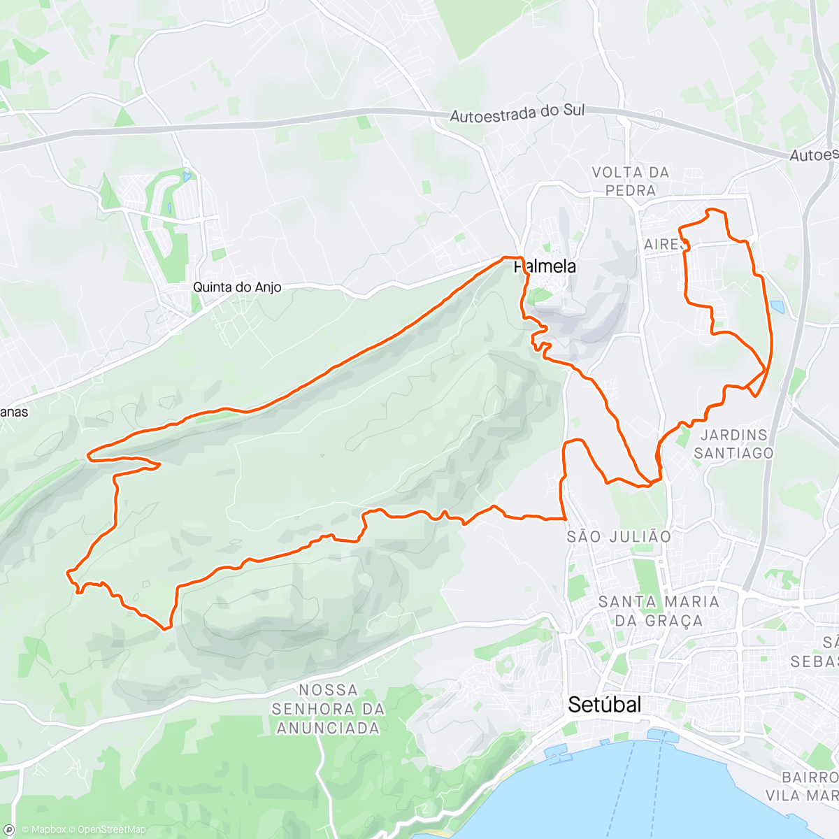 「Volta de bicicleta de montanha vespertina」活動的地圖