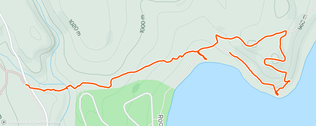 Map of the activity, GNP Rocky Point hike