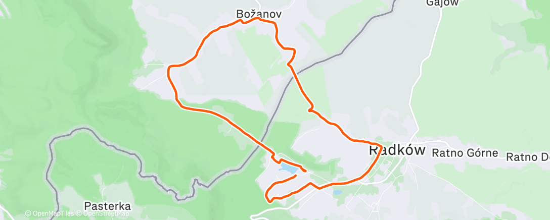 Map of the activity, Lunch Run