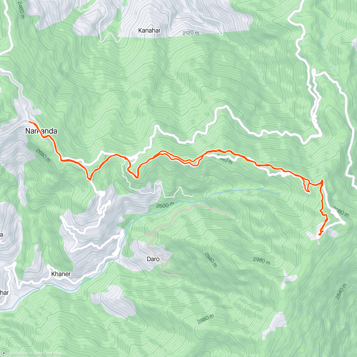 Map of the activity, Hike to Hatu Mata Temple