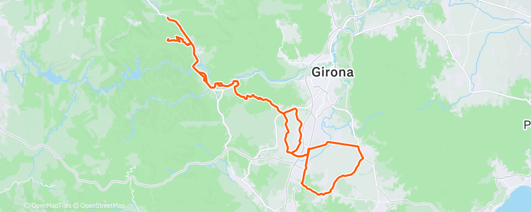 Map of the activity, Bicicleta por la mañana