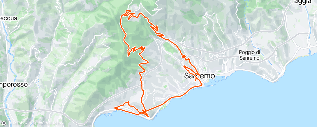 Map of the activity, Sanremo hill patrol