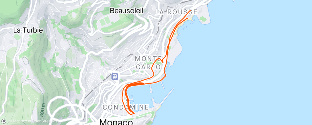 Map of the activity, 8x780m mellom Nouvelle Chicane og La Racasse🏎️💨