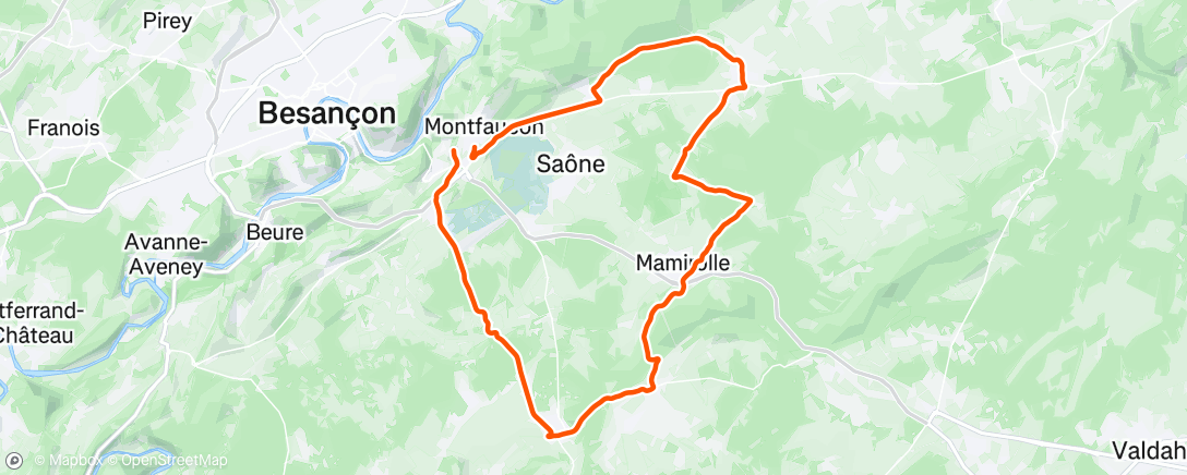 Map of the activity, Morning Ride