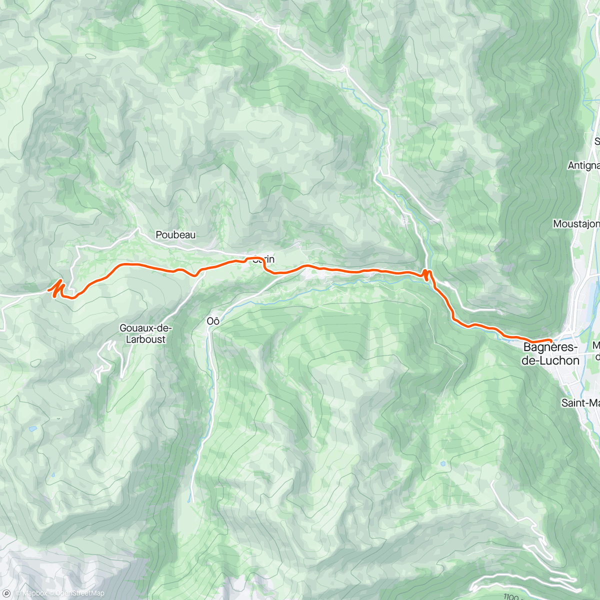 Карта физической активности (ROUVY - Col de Peyresourde)