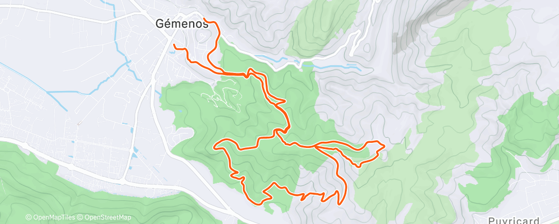 Map of the activity, Trail dans l'après-midi