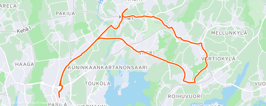 Peta aktivitas, Afternoon Ride