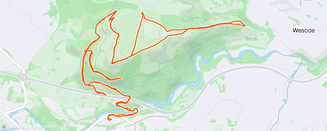 Map of the activity, Latrigg with some 6/10 efforts