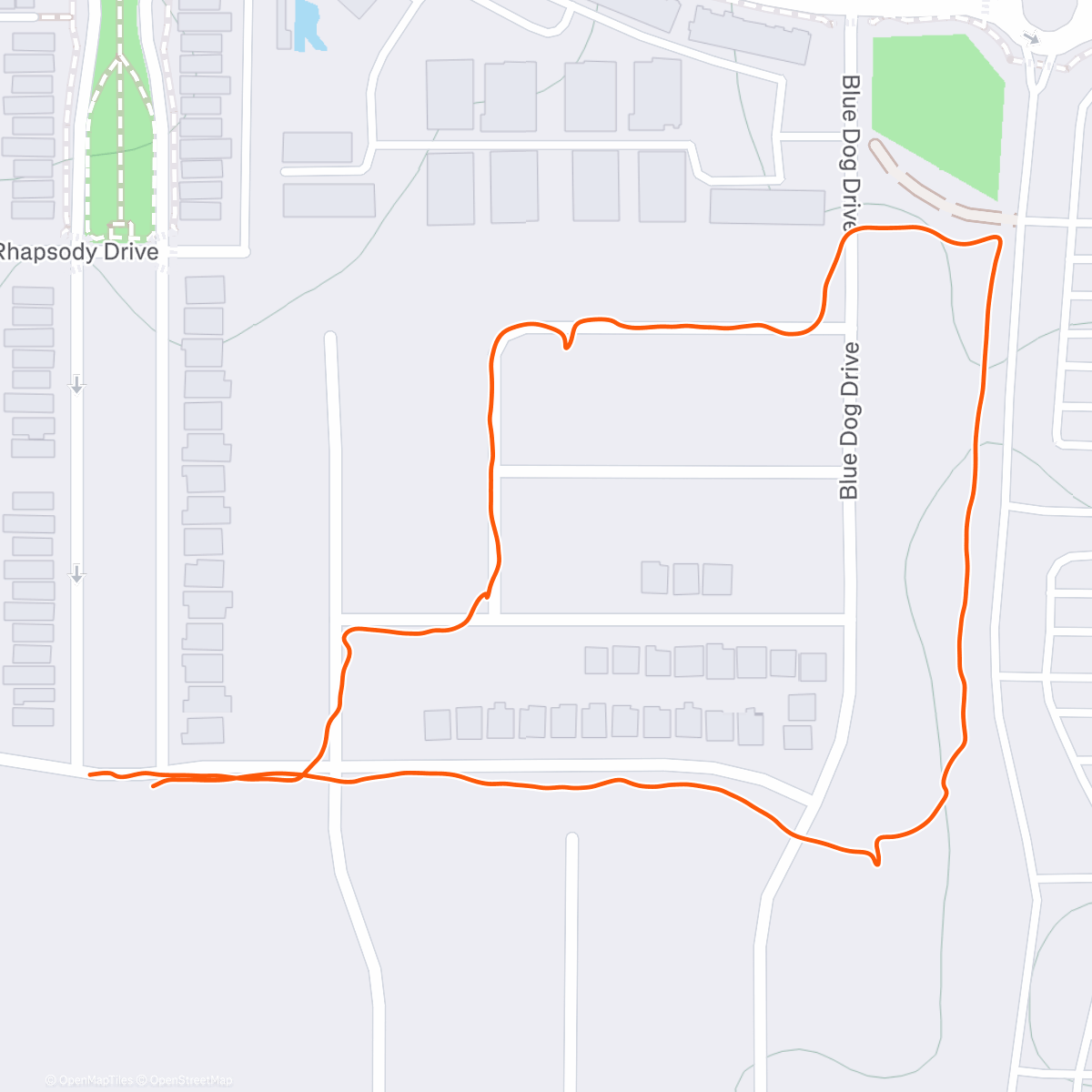 Map of the activity, Evening Walk