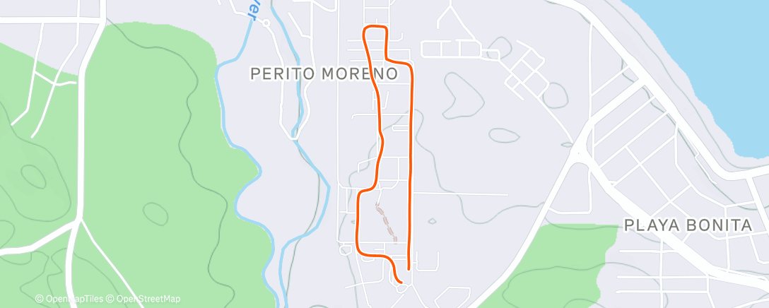 Map of the activity, Caminata de tarde