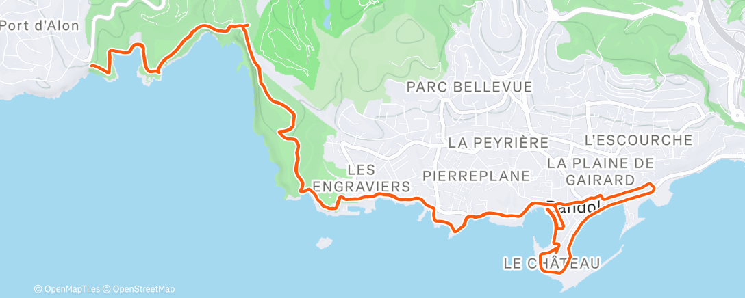 Map of the activity, Découverte des terres Bandolaises