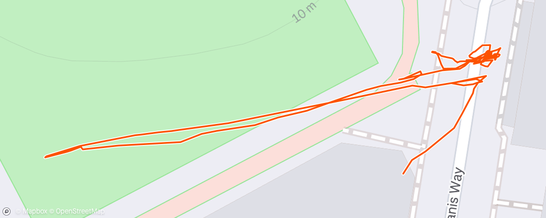 Map of the activity, Lunch Workout