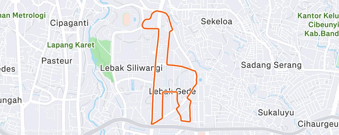 Map of the activity, Morning Run