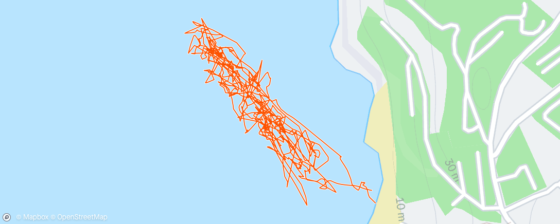 Map of the activity, Surf dans l'après-midi