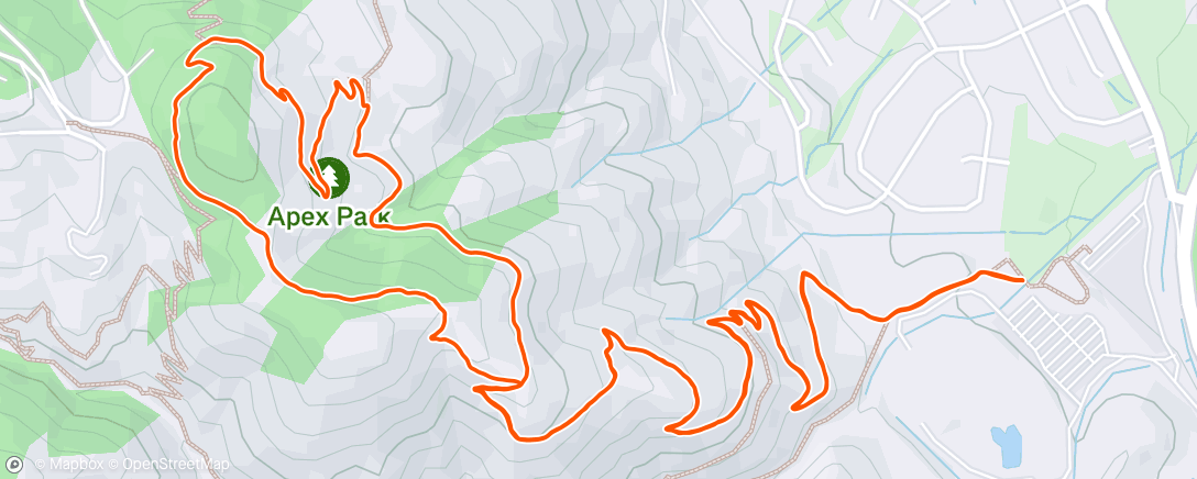 Map of the activity, Lunch Trail Run