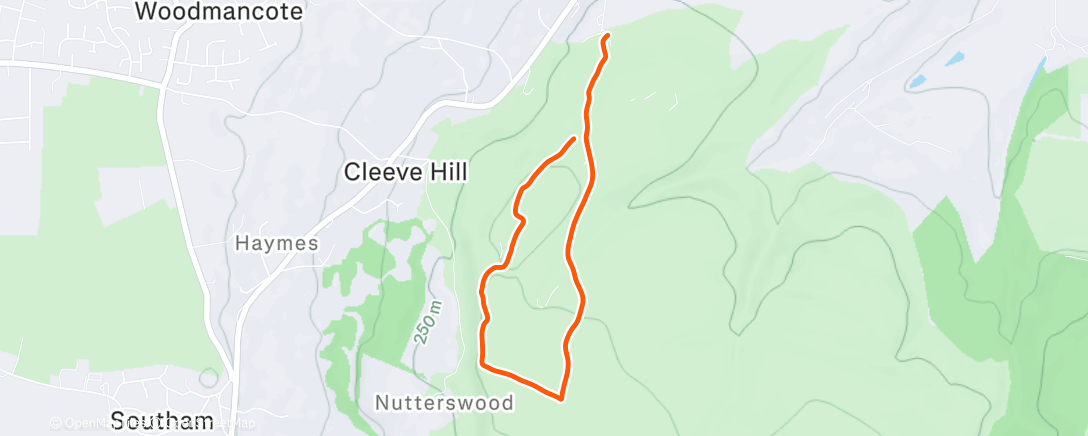 Карта физической активности (Family walk Cleve Hill.)